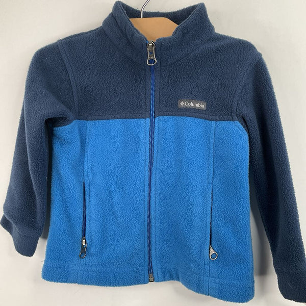 Size 3: Columbia Two Tone Blue Fleece Coat
