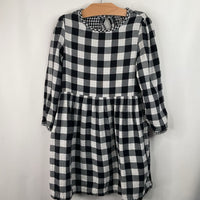Size 6-8: Primary Back/White Checkered Long Sleeve Dress