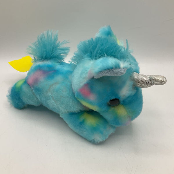 Aurora Blue/Colorful Unicorn Small Plush