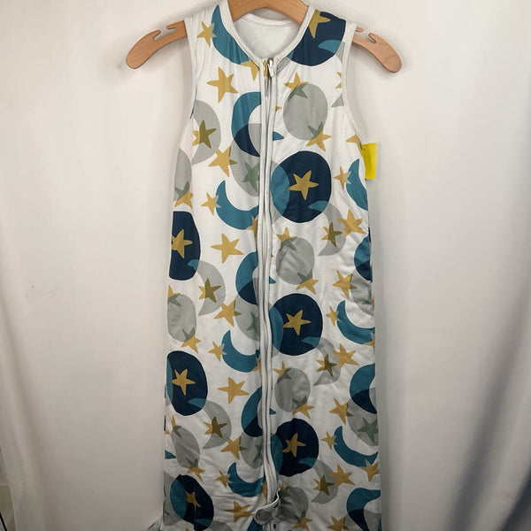 Size XL: Totaha White/Blue Moon & Stars Print Sleepsack