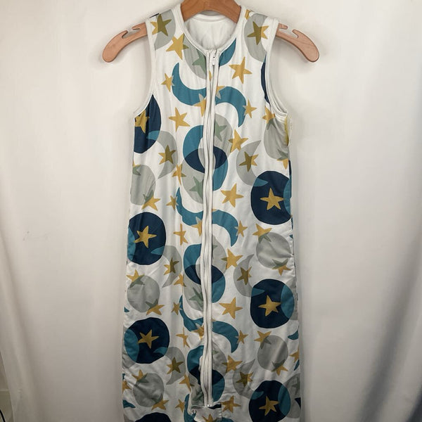 Size XL: Totaha White/Blue Moon & Stars Print Sleepsack
