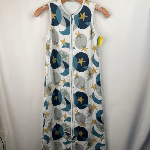Size XL: Totaha White/Blue Moon & Stars Print Sleepsack