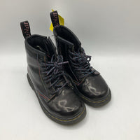 Size 10: Dr.Marten's Black/Colorful Lace-Up/Zip-Up Boots