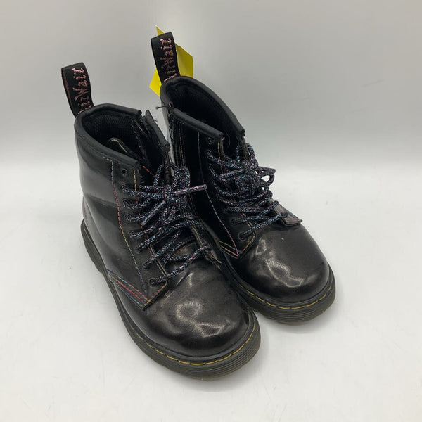 Size 10: Dr.Marten's Black/Colorful Lace-Up/Zip-Up Boots
