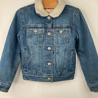Size 6: Levi's Blue Fuzzy Lined Jean Jacket