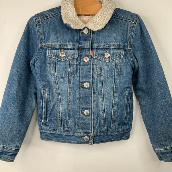 Size 6: Levi's Blue Fuzzy Lined Jean Jacket