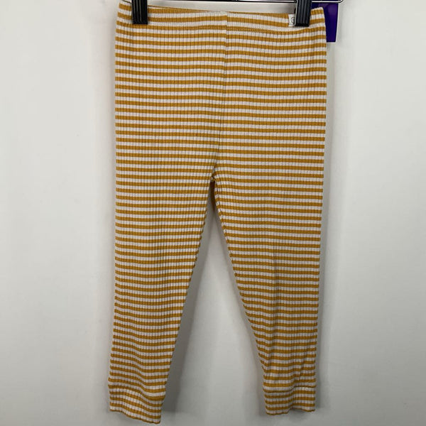 Size 2-3: Mori Yellow/White Striped Leggings