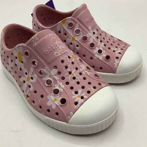 Size 6: Native Pink Floral Slip-On Shoes