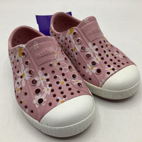 Size 6: Native Pink Floral Slip-On Shoes