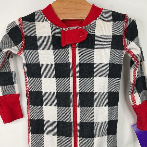 Size 3-6m (60): Hanna Andersson Black/White Checkered 1pc PJs