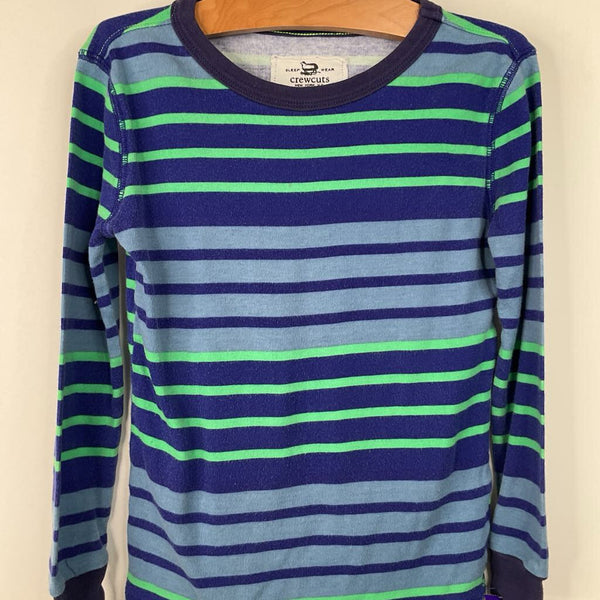 Size 6: Crewcuts Blue/Green Striped 2pc PJs