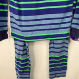 Size 6: Crewcuts Blue/Green Striped 2pc PJs