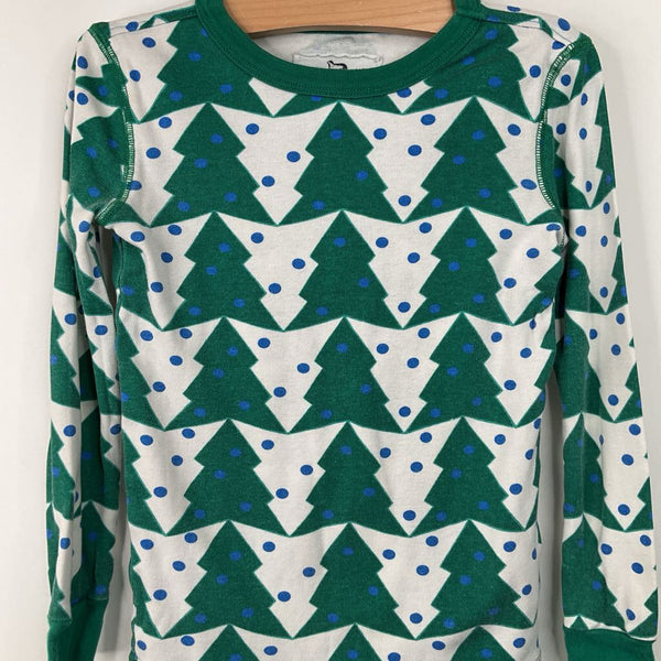 Size 6: Crewcuts Green/White Trees/Blue Polka Dots 2pc PJs