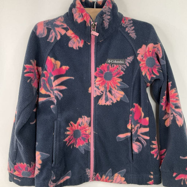 Size 6: Columbia Blue/Pink Floral Fleece Coat