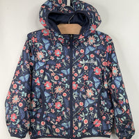 Size 4-5: Columbia Blue Floral Reversible Windbreaker