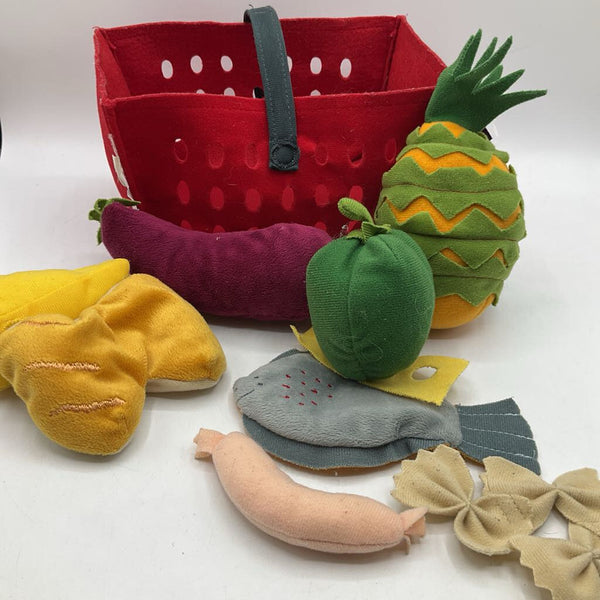 Plush Basket Of Fruits