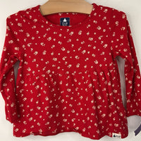 Size 2: Gap Red Floral Long Sleeve Shirt