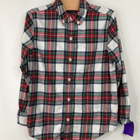 Size 6: Janie & Jack Blue/Green/Red Plaid Collared Button-Up Long Sleeve Shirt