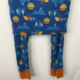 Size 6: Kirkland Blue/Orange Camping Print Short Sleeve 2pc PJs