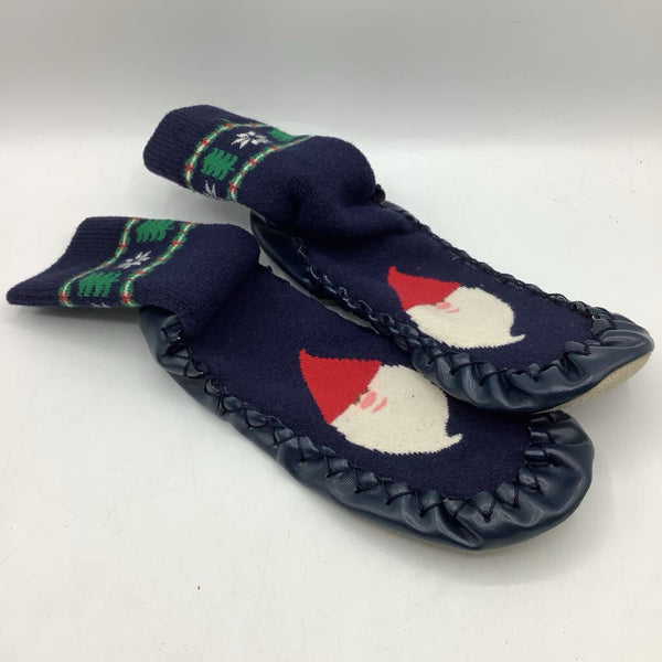 Size 1-3Y: Hanna Andersson Blue Santa Slipper Socks