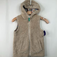 Size 7-8: Mini Boden Creem Fuzzy Hooded Vest