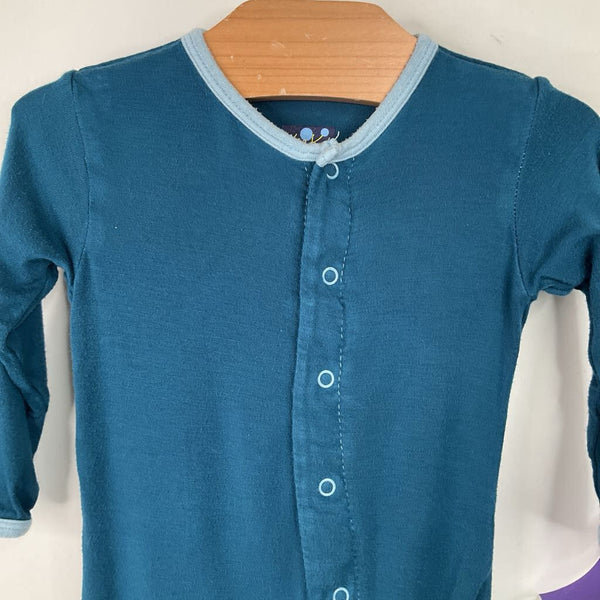 Size 0-3m: Kickee Pants Blue 1pc PJs
