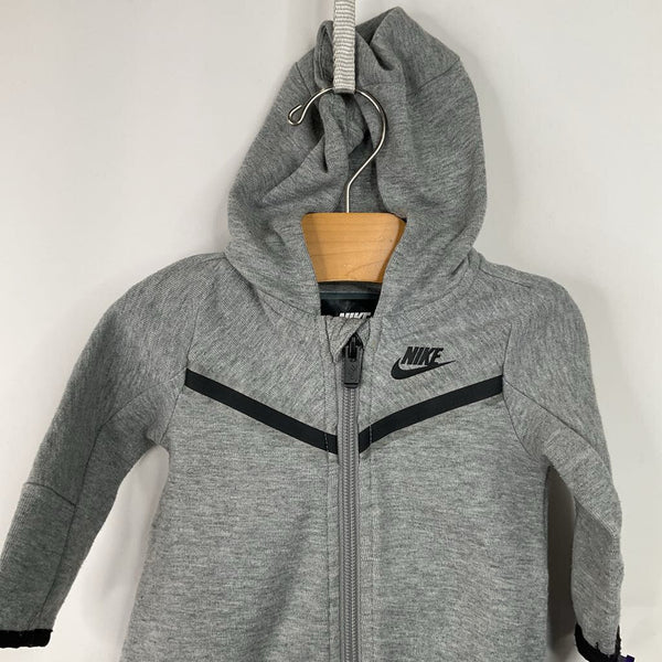 Size 3m: Nike Grey Cozy Hooded Romper