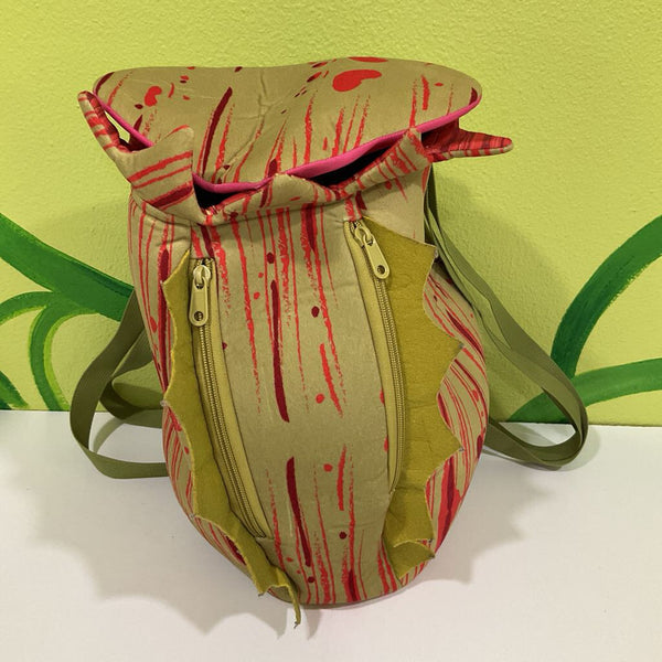 Pitcher Plant Green/Red Backpack