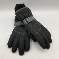 Size 4-7: Gold Metal Black Snow Mittens