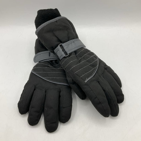 Size 4-7: Gold Metal Black Snow Mittens