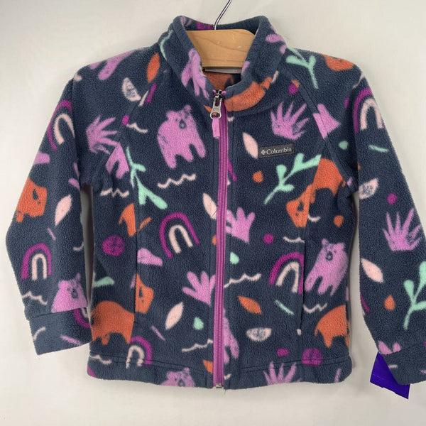 Size 3: Columbia Blue/Purple Shapes Fleece Coat