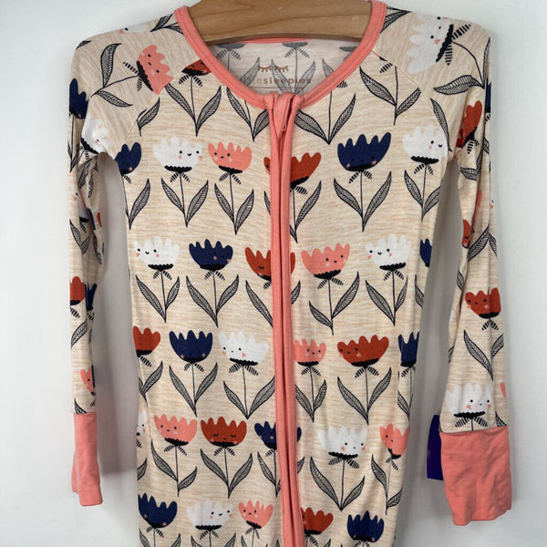 Size 2: Little Sleepies Creme Floral 1pc PJs