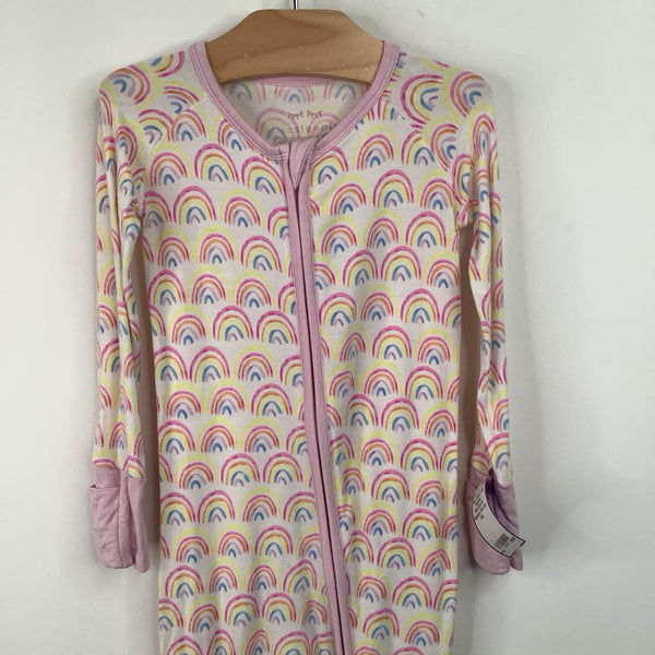 Size 12-18m: Little Sleepies Pink/Colorful Rainbow Print 1pc PJs