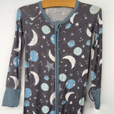 Size 2: Little Sleepies Grey/Blue Space Print 1pc PJs