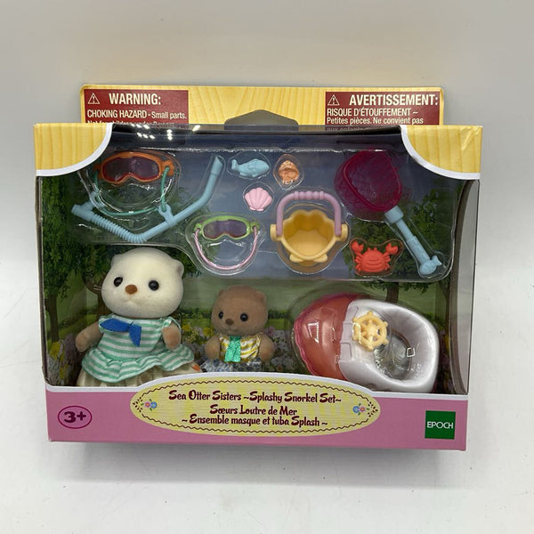 Calico Critters Sea Otter Sisters Splashy Snorkel Set -NEW