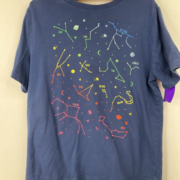 Size 6-7 (120)Hanna Andersson Navy/Multicolor Space Shirt