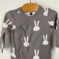 3-6m: Tea Grey Bunny Snap Up 1pc PJs