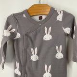 3-6m: Tea Grey Bunny Snap Up 1pc PJs