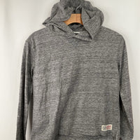 Size 10: GAP Grey Heathered Hooded Long Sleeve Shirt