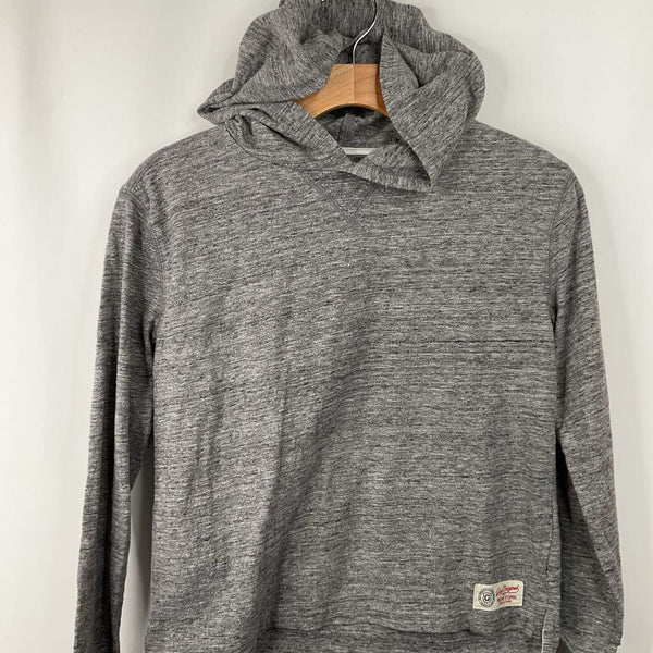 Size 10: GAP Grey Heathered Hooded Long Sleeve Shirt