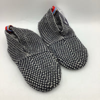 Size 11-13: Bombas Grey/Black Knitted Gripped Slippers