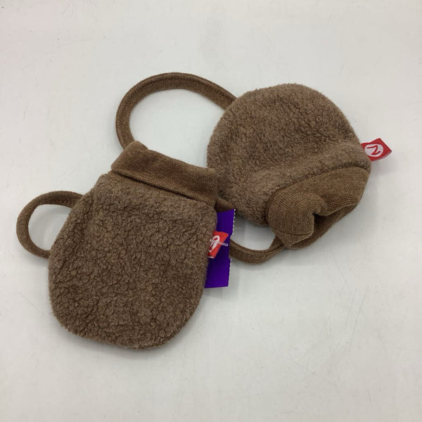 Size O/S: Zutano Brown Fleece Mittens