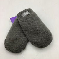 Size S: Jan & Jul Grey Knitted Fleece Lined Mittens