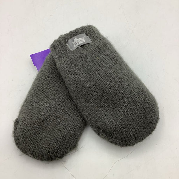 Size S: Jan & Jul Grey Knitted Fleece Lined Mittens