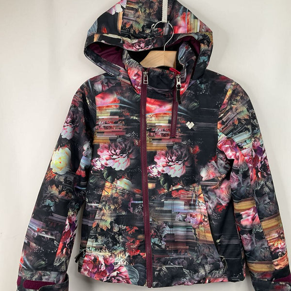 Size 8: Obermeyer Colorful Floral City Print Winter Coat