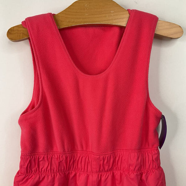 Size 3: Columbia Pink Fleece Upper Snow Bib