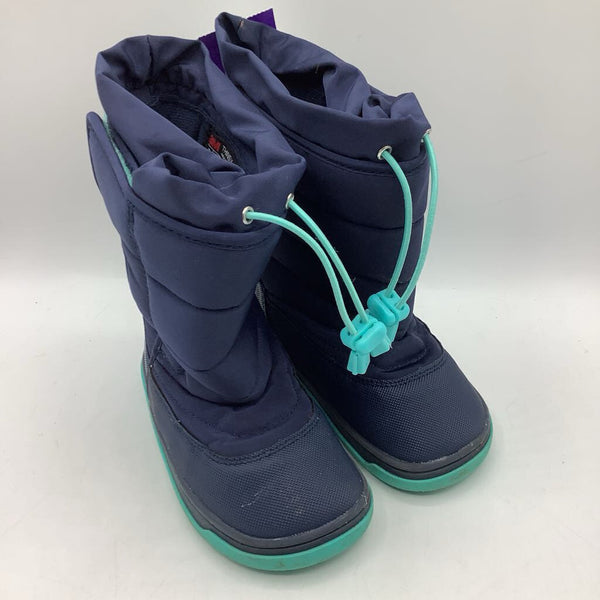 Size 9: Ten Little Blue Velcro Strap Snow Boots