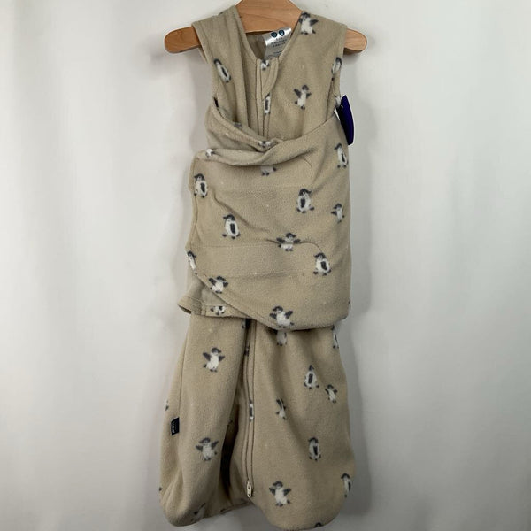 Size NB Halo Green Panda Print Fleece Swaddle Sleepsack