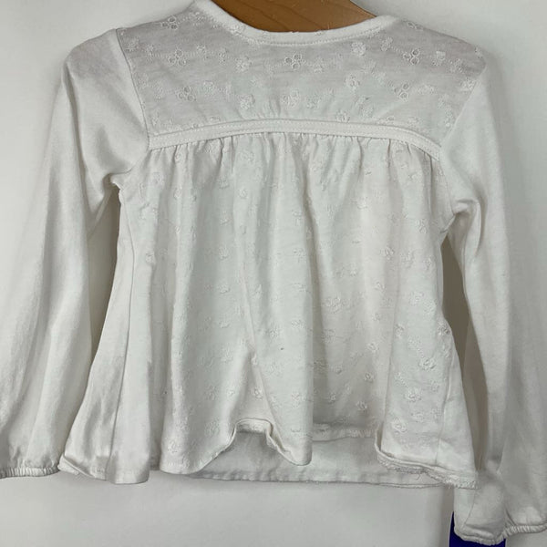 Size 6-9m Zara White Floral Long Sleeve Dress