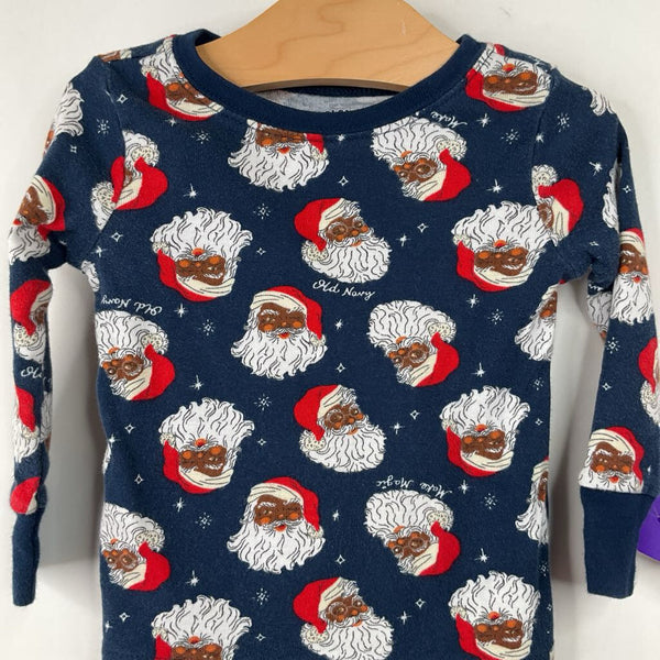 Size 12-18m: Old Navy Blue Santa Print 2pc PJs